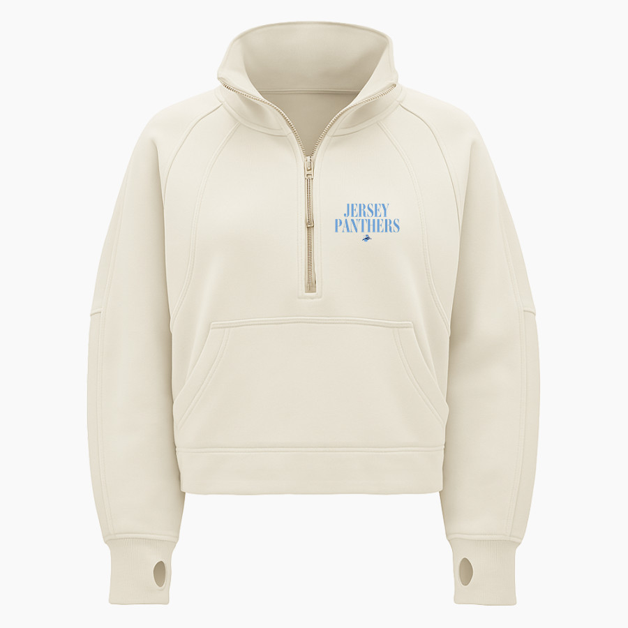 JERSEY COMMUNITY HIGH SCHOOL PANTHERS lululemon Women's Scuba Oversized Funnel Neck Half Zip - Crop