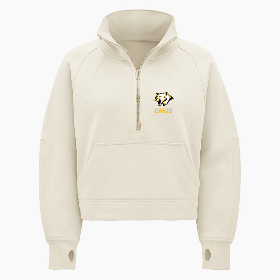 Canjo Cougars <span class="pdp-name-mascot">Canjo Cougars</span> lululemon Women's Scuba Oversized Funnel Neck Half Zip - Crop