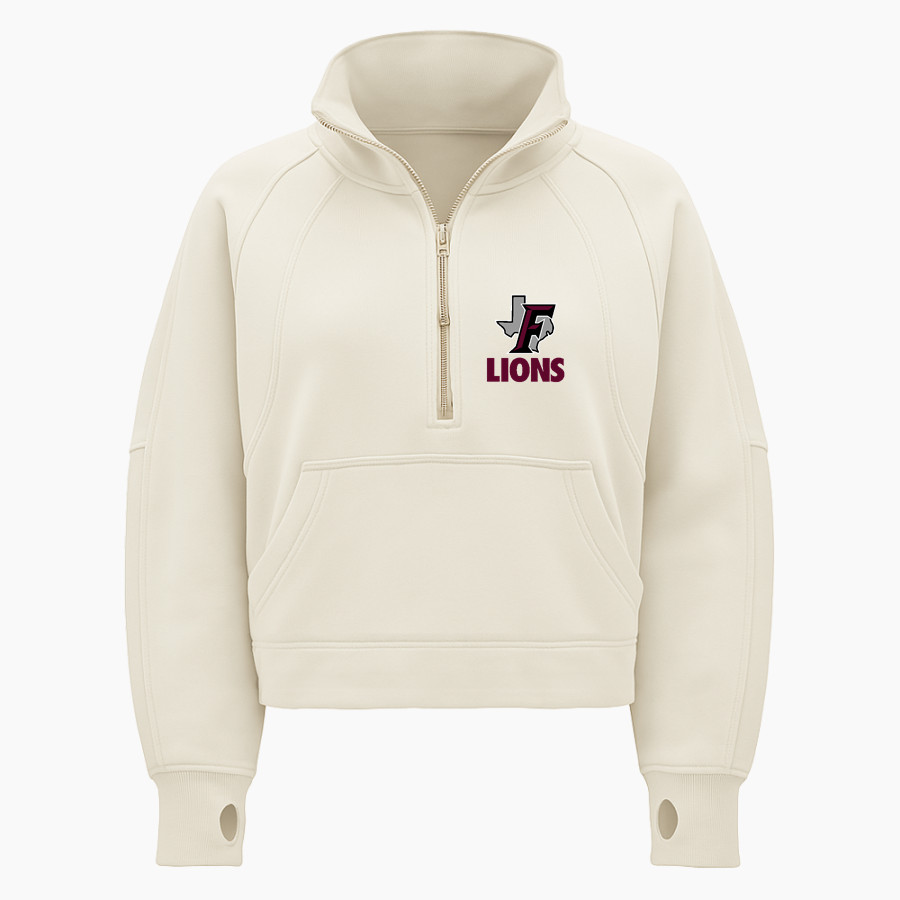 FAYETTEVILLE HIGH SCHOOL LIONS <span class="pdp-name-mascot">FAYETTEVILLE LIONS</span> lululemon Women's Scuba Oversized Funnel Neck Half Zip - Crop