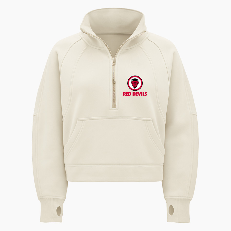 Chaffee Red Devils <span class="pdp-name-mascot">Chaffee Schools Red Devils</span> lululemon Women's Scuba Oversized Funnel Neck Half Zip - Crop