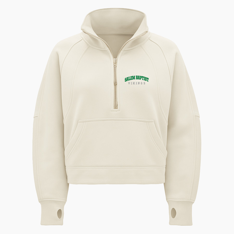 Salem Baptist Vikings lululemon Women's Scuba Oversized Funnel Neck Half Zip - Crop