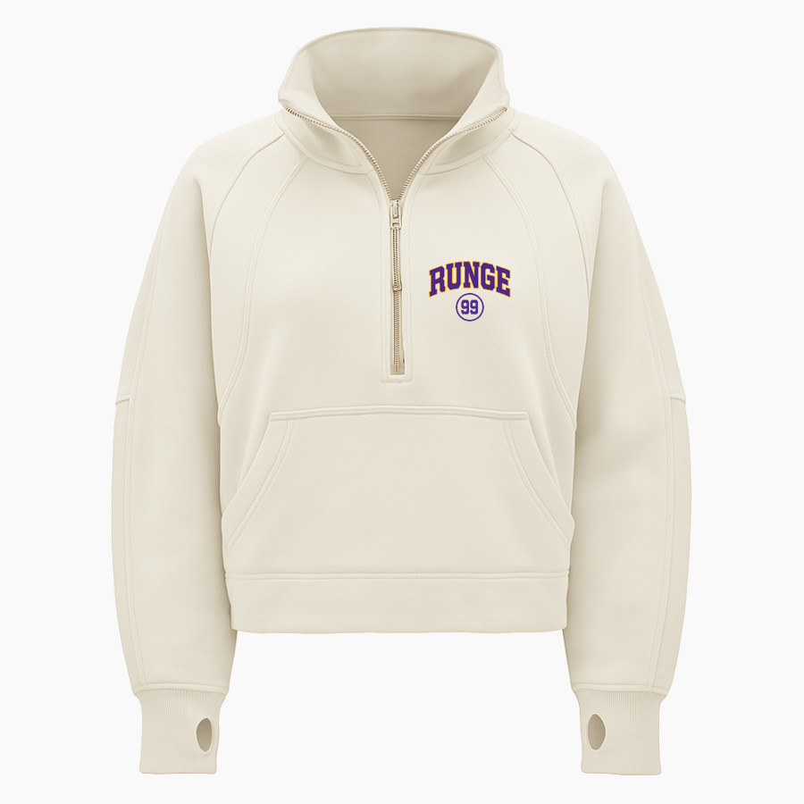 RUNGE HIGH SCHOOL YELLOWJACKETS <span class="pdp-name-mascot">RUNGE YELLOWJACKETS</span> lululemon Women's Scuba Oversized Funnel Neck Half Zip - Crop