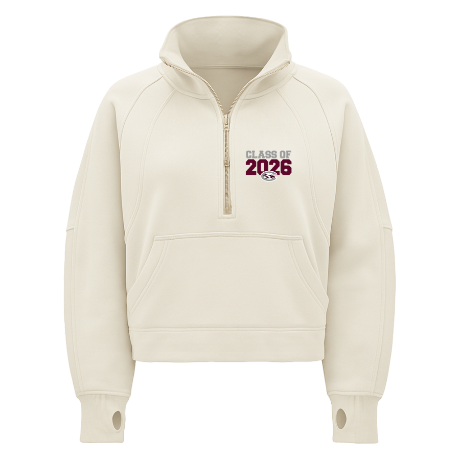 CHESTATEE HIGH SCHOOL WAR EAGLES <span class="pdp-name-mascot">CHESTATEE WAR EAGLES</span> lululemon Women's Scuba Oversized Funnel Neck Half Zip - Crop