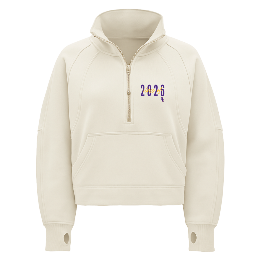 BOILING SPRINGS HIGH SCHOOL BUBBLERS <span class="pdp-name-mascot">BOILING SPRINGS BUBBLERS</span> lululemon Women's Scuba Oversized Funnel Neck Half Zip - Crop