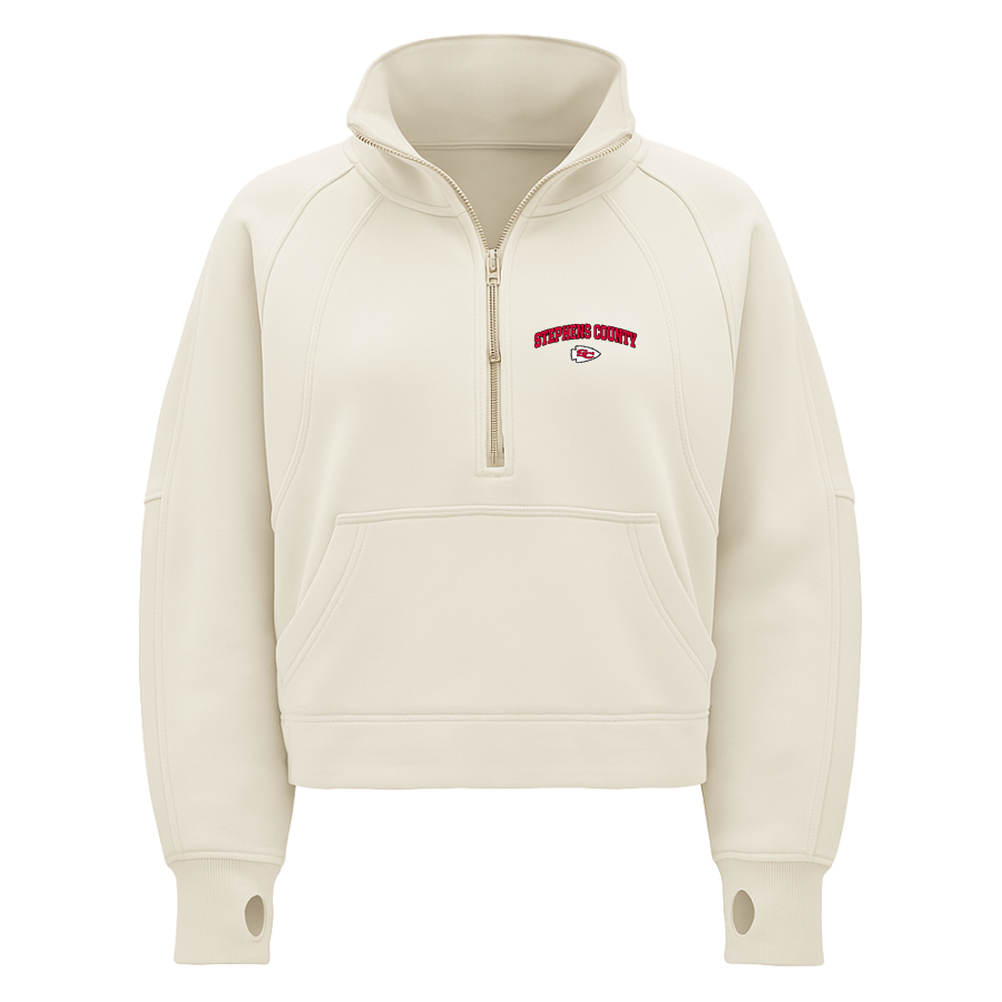 STEPHENS COUNTY HIGH SCHOOL INDIANS <span class="pdp-name-mascot">STEPHENS COUNTY INDIANS</span> lululemon Women's Scuba Oversized Funnel Neck Half Zip - Crop