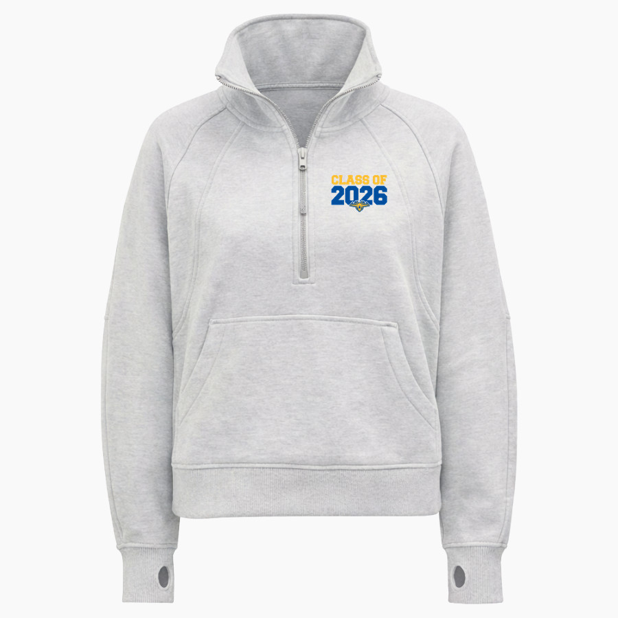 CLYDE HIGH SCHOOL FLIERS <span class="pdp-name-mascot">CLYDE FLIERS</span> lululemon Women's Scuba Oversized Funnel Neck Half Zip Long