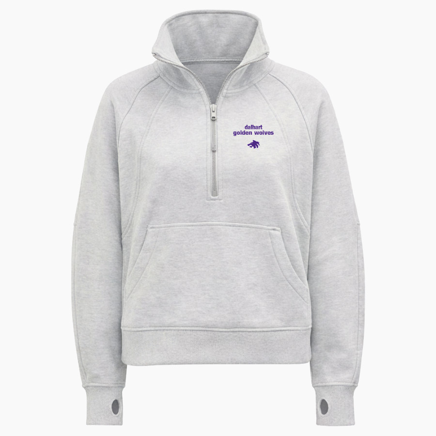 DALHART HIGH SCHOOL GOLDEN WOLVES <span class="pdp-name-mascot">DALHART GOLDEN WOLVES</span> lululemon Women's Scuba Oversized Funnel Neck Half Zip Long
