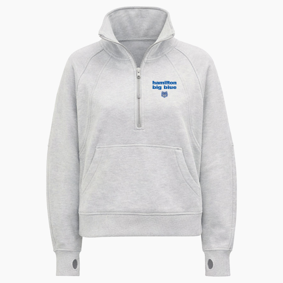 Hamilton Big Blue <span class="pdp-name-mascot">Hamilton Bull Dogs</span> lululemon Women's Scuba Oversized Funnel Neck Half Zip Long