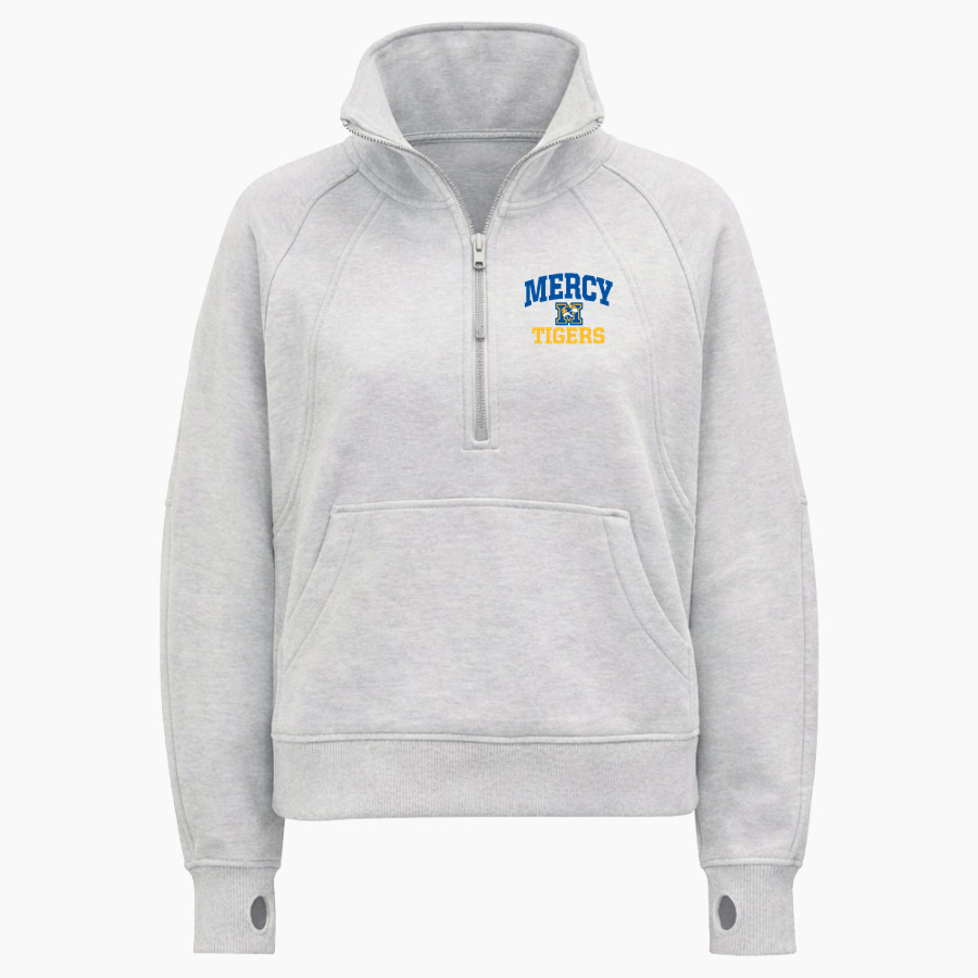 Mercy High School Tigers Online Store <span class="pdp-name-mascot">Mercy Tigers</span> lululemon Women's Scuba Oversized Funnel Neck Half Zip Long