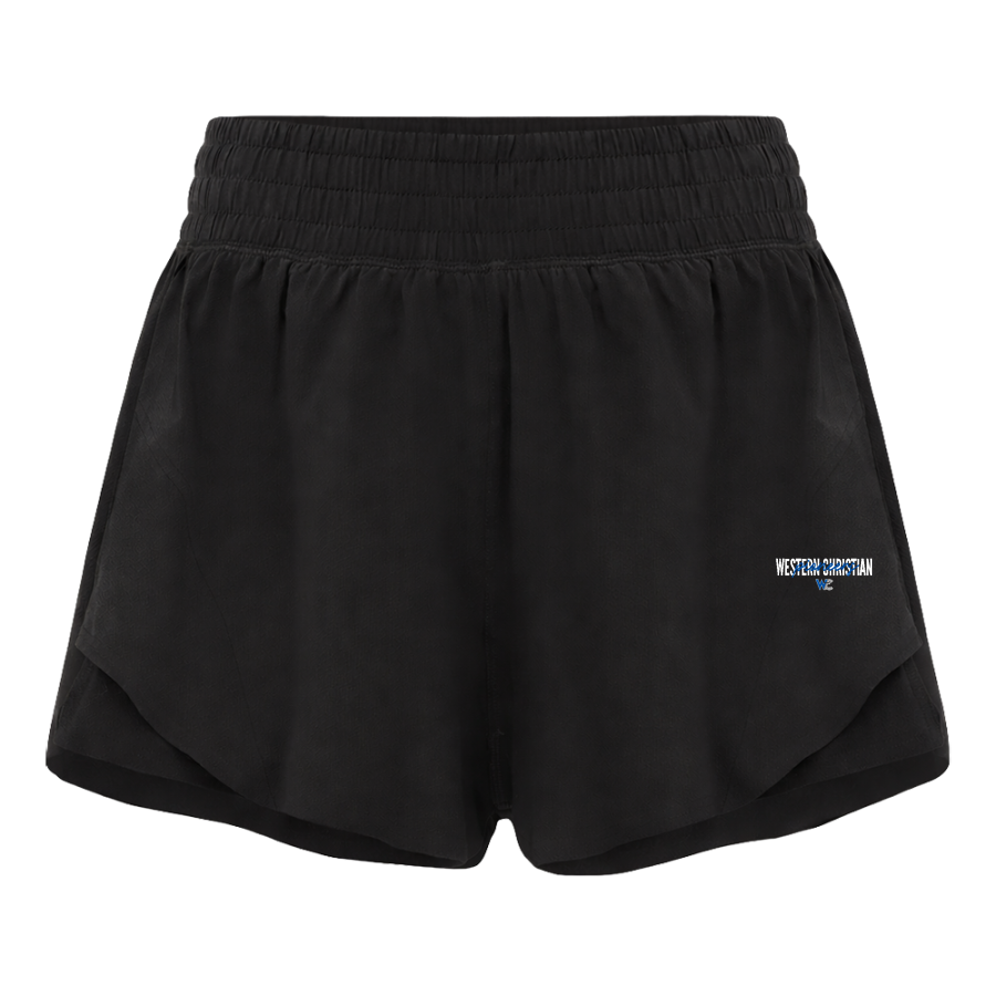 WESTERN CHRISTIAN SCHOOL PIONEERS ONLINE STORE <span class="pdp-name-mascot">WESTERN CHRISTIAN PIONEERS</span> lululemon Women's Shake It Out High-Rise Running Short 2.5in