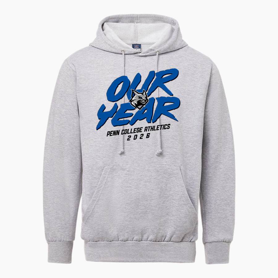 Penn College Wildcats Online Store <span class="pdp-name-mascot">Penn College Wildcats</span> MV Sport Men's Fundamental Fleece Hoodie