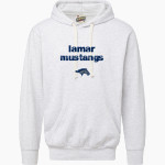 Lamar Mustangs MV Sport Men's Vintage Fleece Hoodie Front Thumbnail