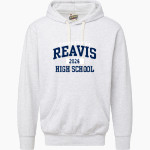 REAVIS HIGH SCHOOL RAMS MV Sport Men's Vintage Fleece Hoodie Front Thumbnail