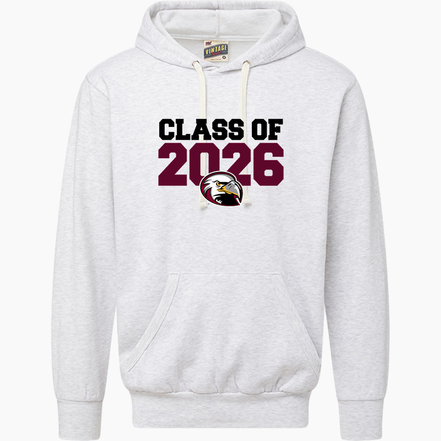 Lock Haven Bald Eagles MV Sport Men's Vintage Fleece Hoodie