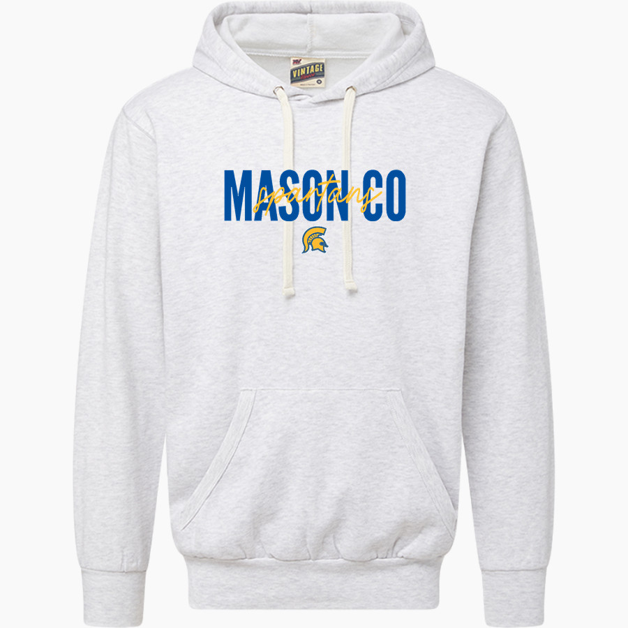 MASON CO CENTRAL HIGH SCHOOL SPARTANS MV Sport Men's Vintage Fleece Hoodie