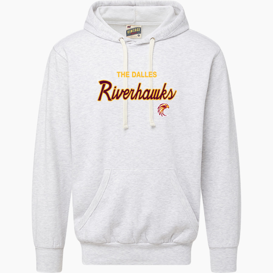 THE DALLES HIGH SCHOOL RIVERHAWKS MV Sport Men's Vintage Fleece Hoodie