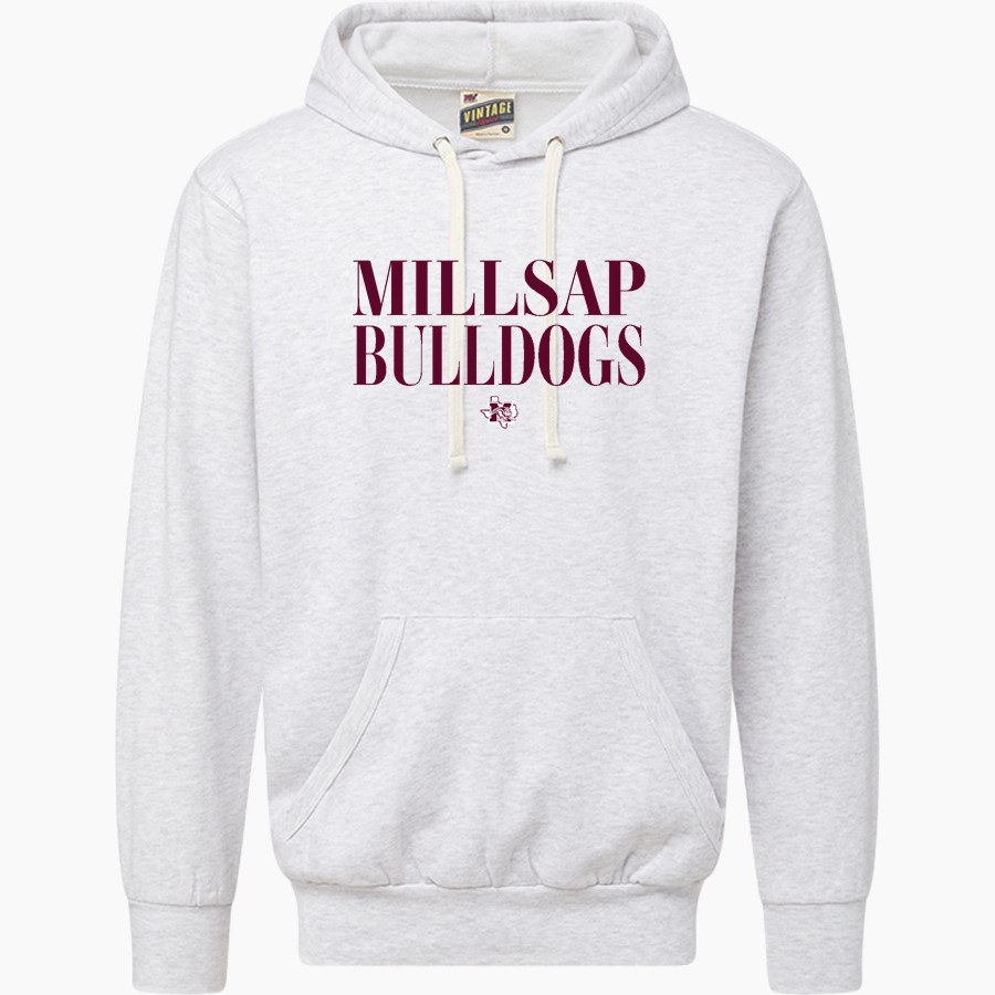 MILLSAP HIGH SCHOOL BULLDOGS <span class="pdp-name-mascot">MILLSAP BULLDOGS</span> MV Sport Men's Vintage Fleece Hoodie