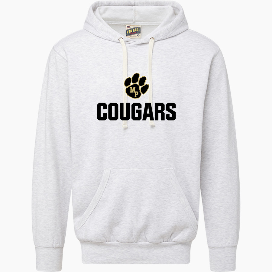 Manassas Park Cougars MV Sport Men's Vintage Fleece Hoodie