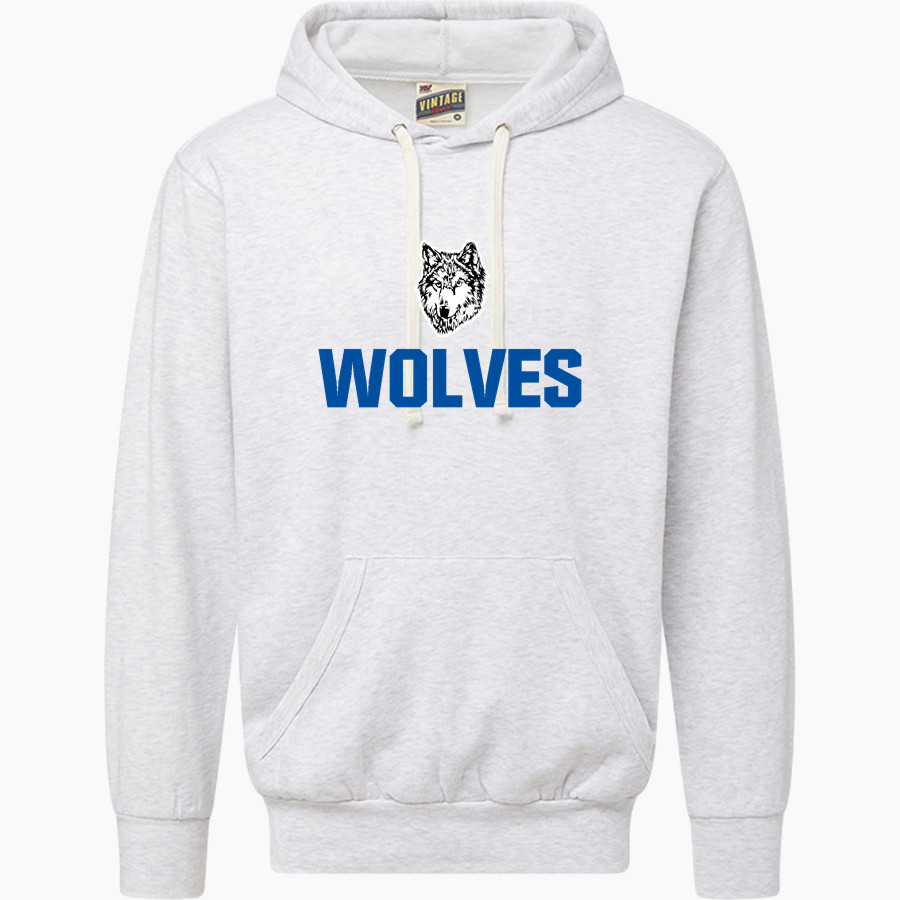 Boone Grove Wolves <span class="pdp-name-mascot">Boone Grove Wolves</span> MV Sport Men's Vintage Fleece Hoodie