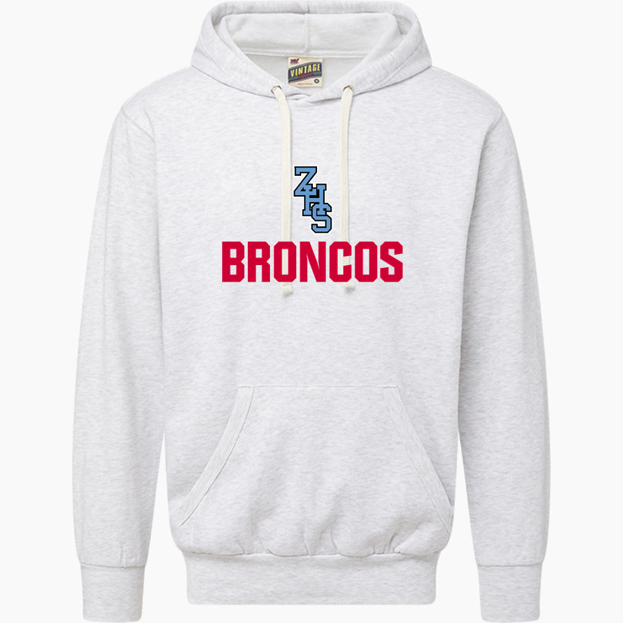 Zachary Broncos MV Sport Men's Vintage Fleece Hoodie