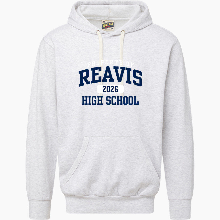 REAVIS HIGH SCHOOL RAMS MV Sport Men's Vintage Fleece Hoodie