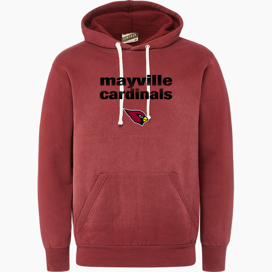 MAYVILLE HIGH SCHOOL CARDINALS MV Sport Men's Vintage Fleece Hoodie