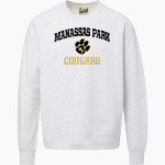 Manassas Park Cougars MV Sport Men's Vintage Fleece Crew Front Thumbnail