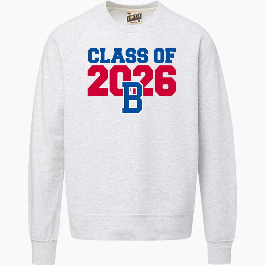 BERLIN HIGH SCHOOL REDCOATS MV Sport Men's Vintage Fleece Crew