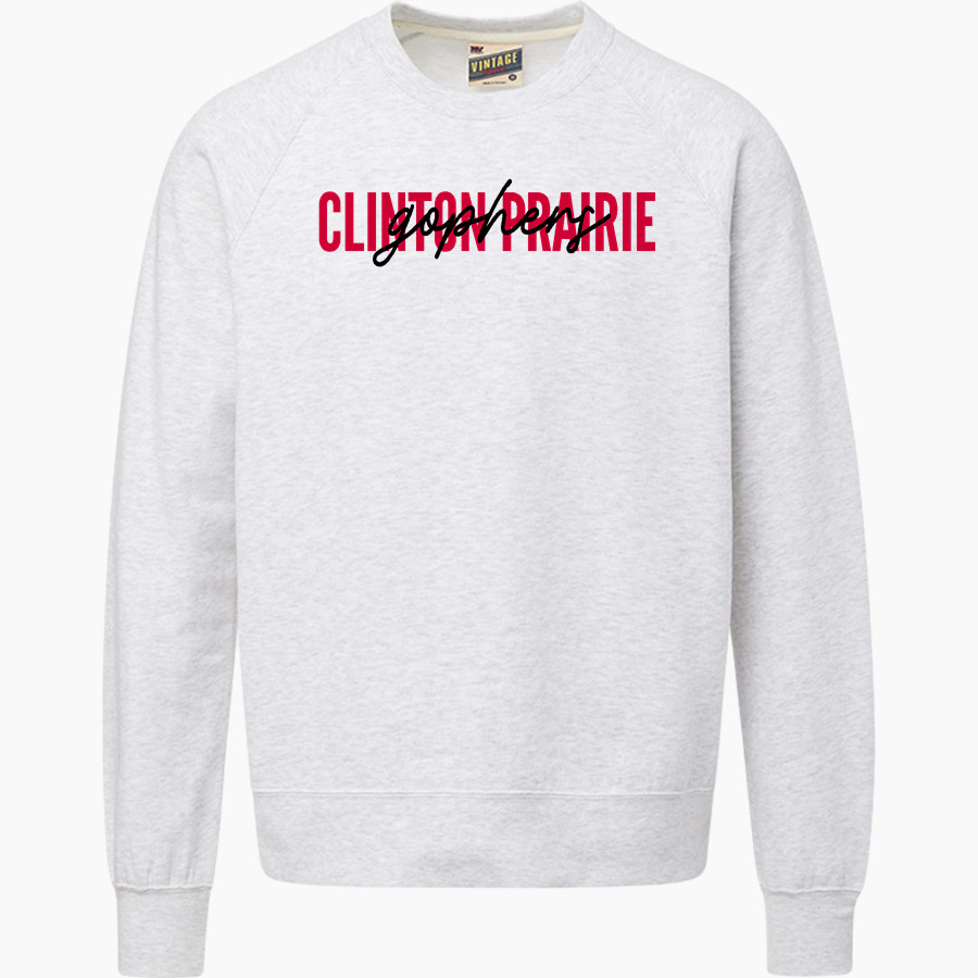 Clinton Prairie Gophers MV Sport Men's Vintage Fleece Crew
