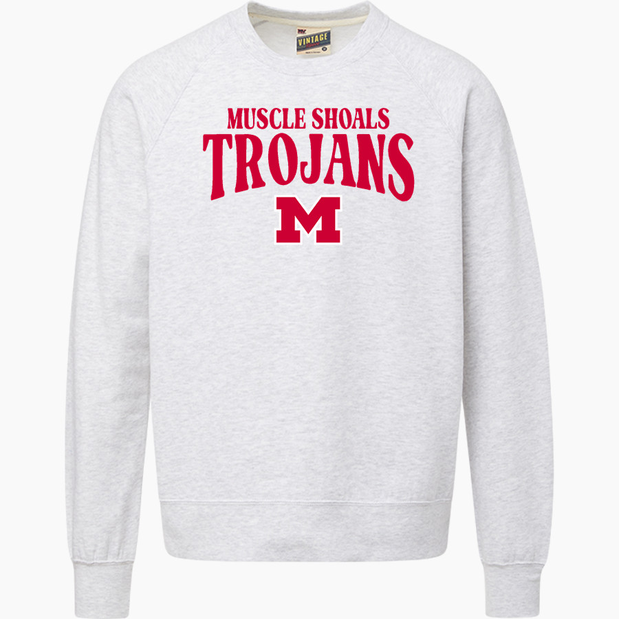 MUSCLE SHOALS HIGH SCHOOL TROJANS <span class="pdp-name-mascot">MUSCLE SHOALS TROJANS</span> MV Sport Men's Vintage Fleece Crew