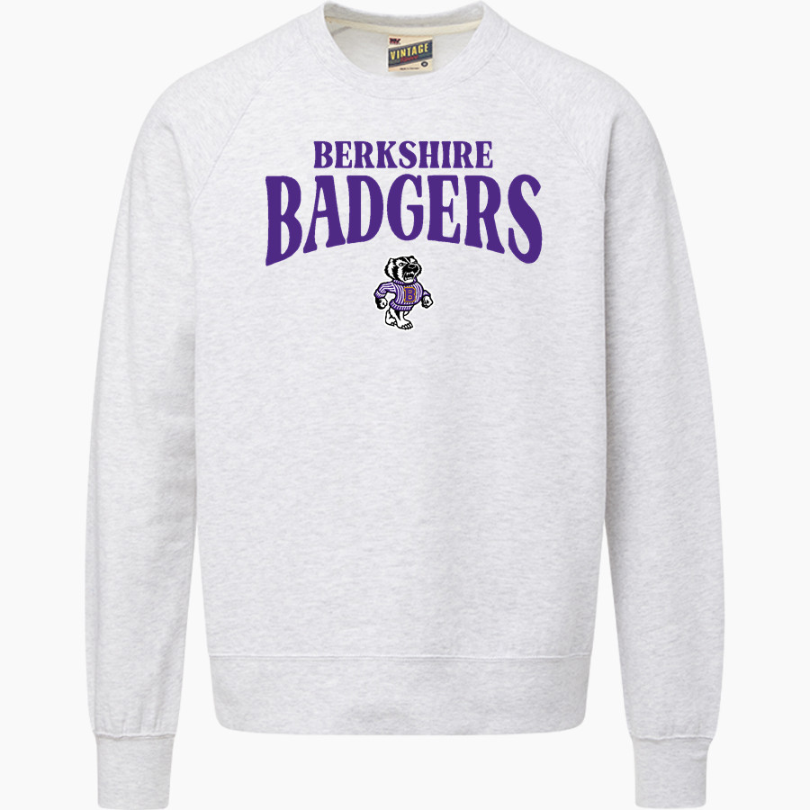 BERKSHIRE HIGH SCHOOL BADGERS <span class="pdp-name-mascot">BERKSHIRE BADGERS</span> MV Sport Men's Vintage Fleece Crew