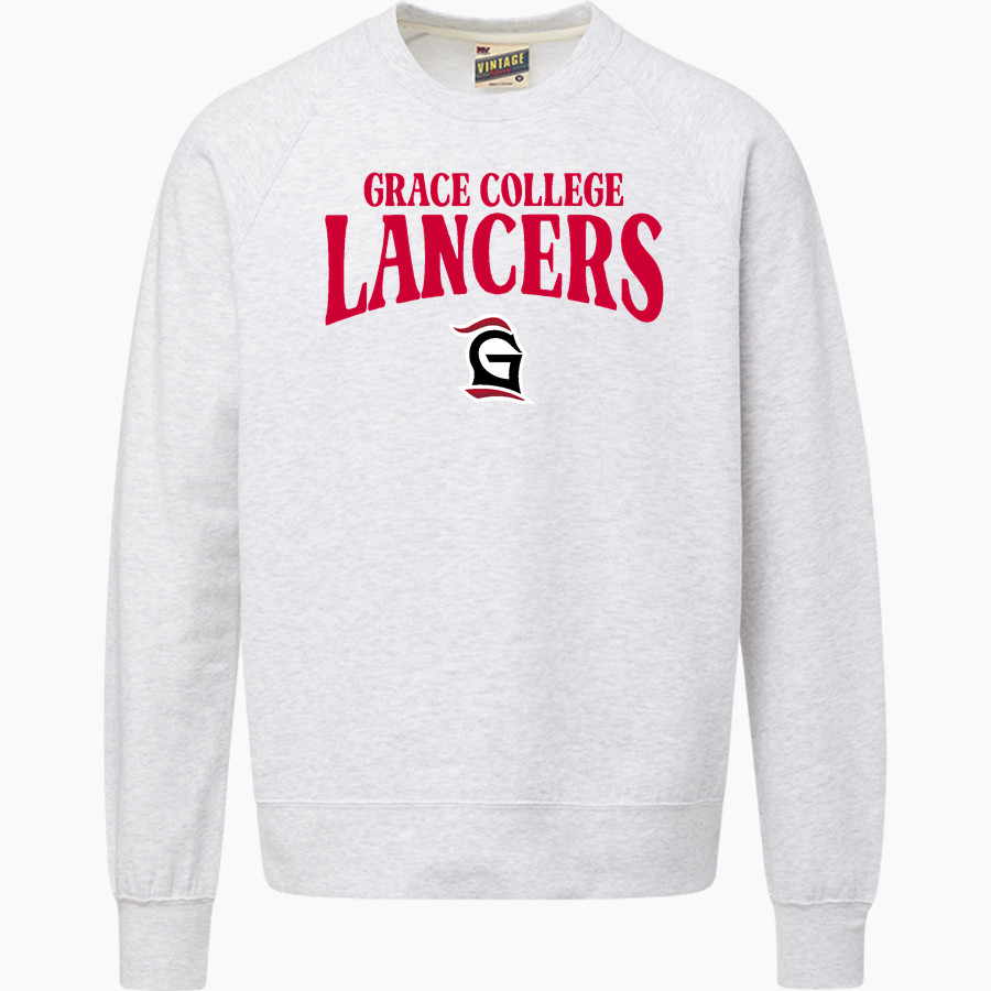 Grace College Lancers MV Sport Men's Vintage Fleece Crew