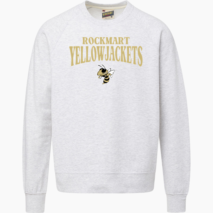 ROCKMART HIGH SCHOOL YELLOWJACKETS MV Sport Men's Vintage Fleece Crew