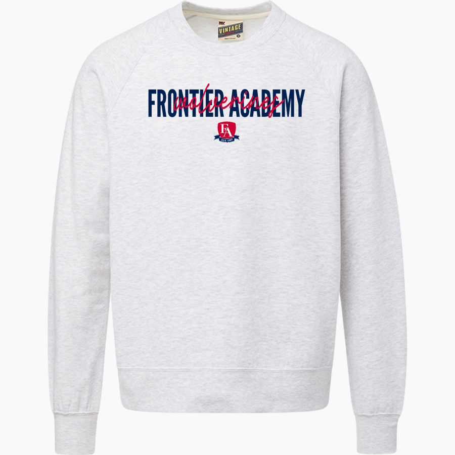 Frontier Academy Wolverines <span class="pdp-name-mascot">Frontier Academy Wolverines</span> MV Sport Men's Vintage Fleece Crew