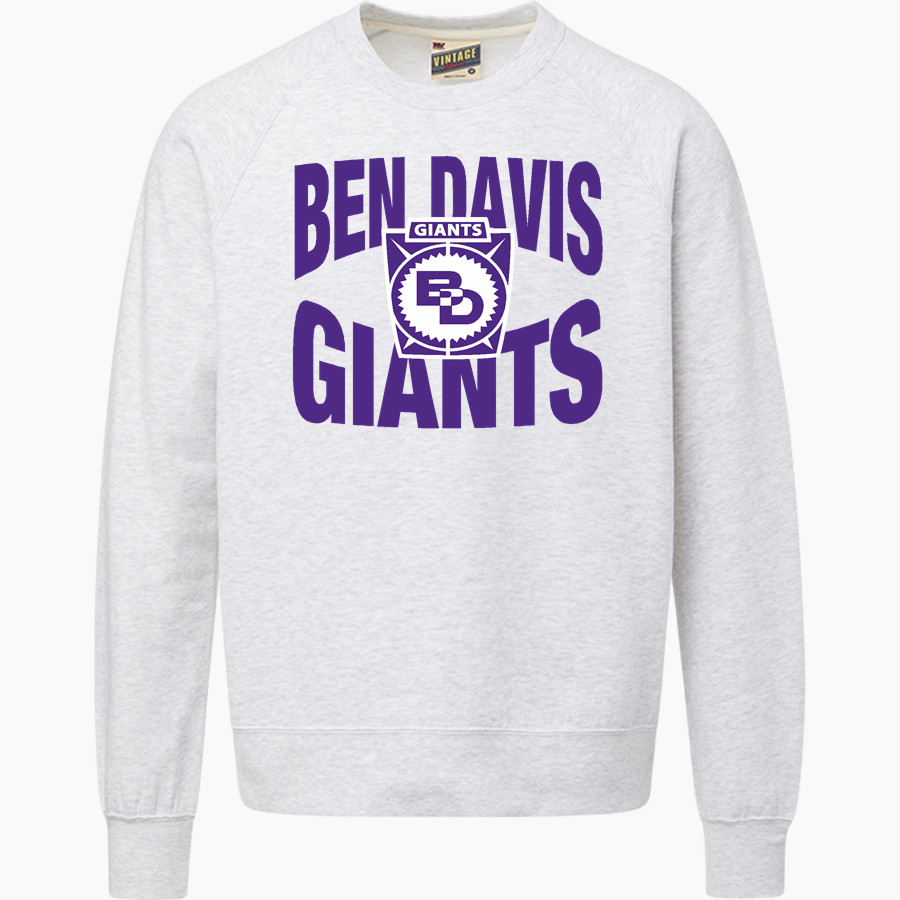 Ben Davis Giants MV Sport Men's Vintage Fleece Crew
