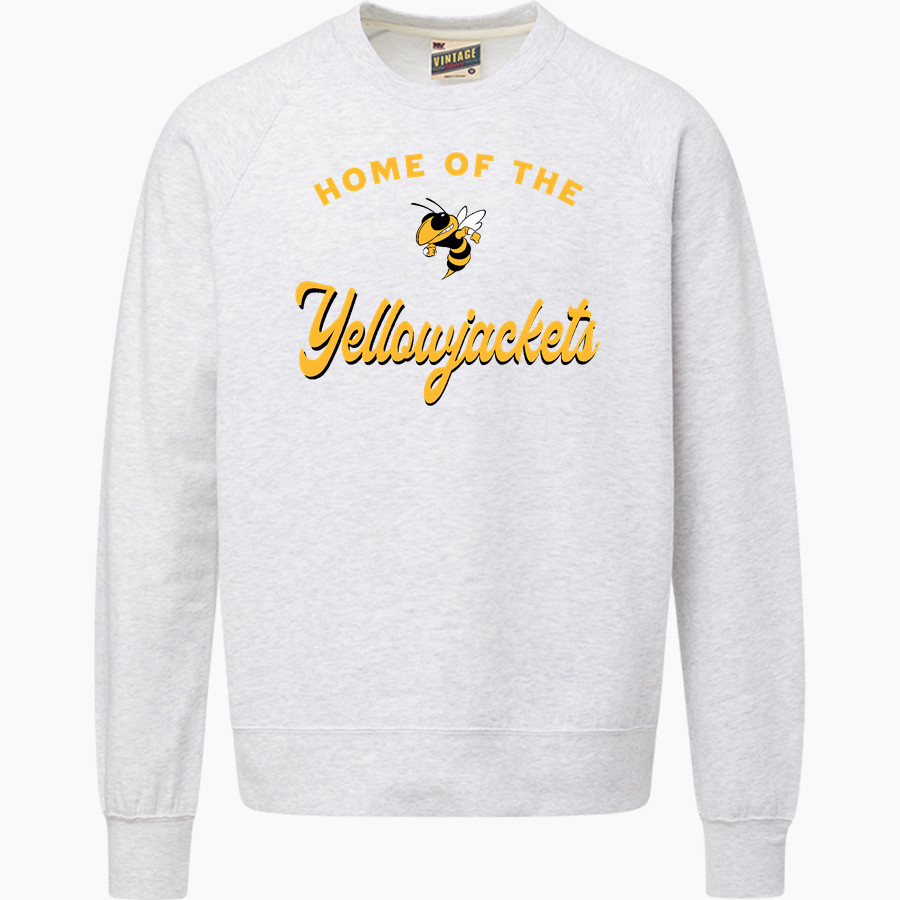 Mulberry - Pleasant View Yellowjackets <span class="pdp-name-mascot">Mulberry - Pleasant View Yellowjackets</span> MV Sport Men's Vintage Fleece Crew