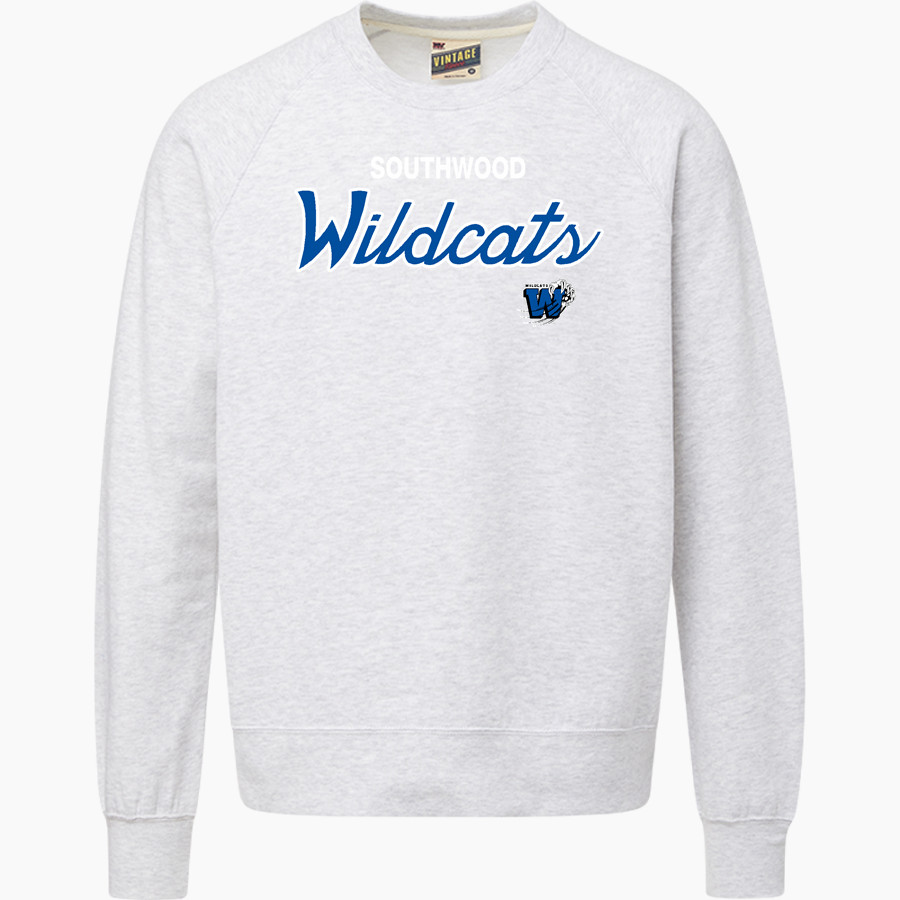 Southwood Wildcats MV Sport Men's Vintage Fleece Crew