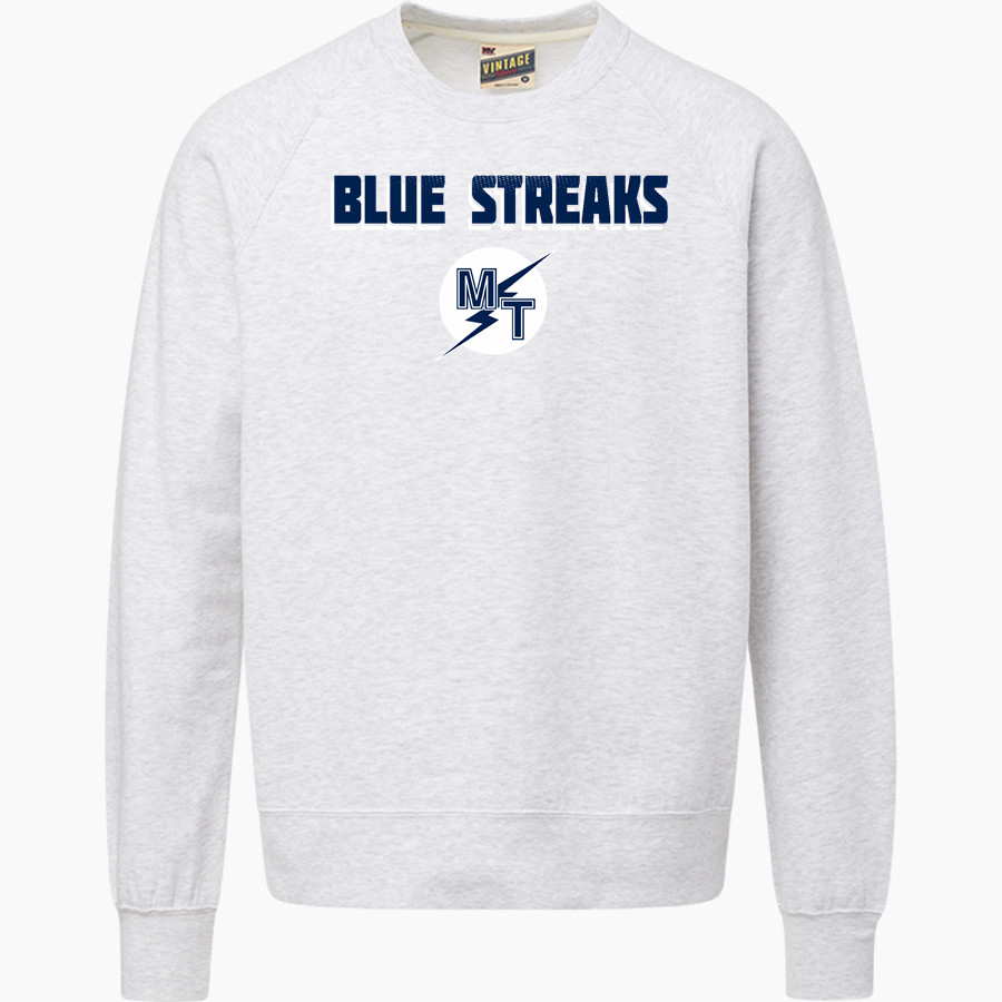 MANHEIM TOWNSHIP HIGH SCHOOL BLUE STREAKS <span class="pdp-name-mascot">MANHEIM TOWNSHIP BLUE STREAKS</span> MV Sport Men's Vintage Fleece Crew