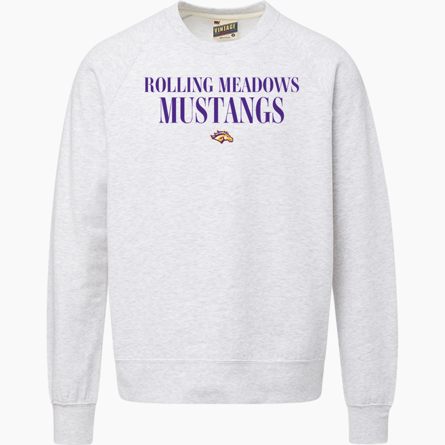 Rolling Meadows Mustangs <span class="pdp-name-mascot">Rolling Meadows High School Mustangs</span> MV Sport Men's Vintage Fleece Crew
