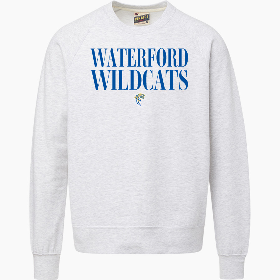 WATERFORD HIGH SCHOOL WILDCATS <span class="pdp-name-mascot">WATERFORD WILDCATS</span> MV Sport Men's Vintage Fleece Crew