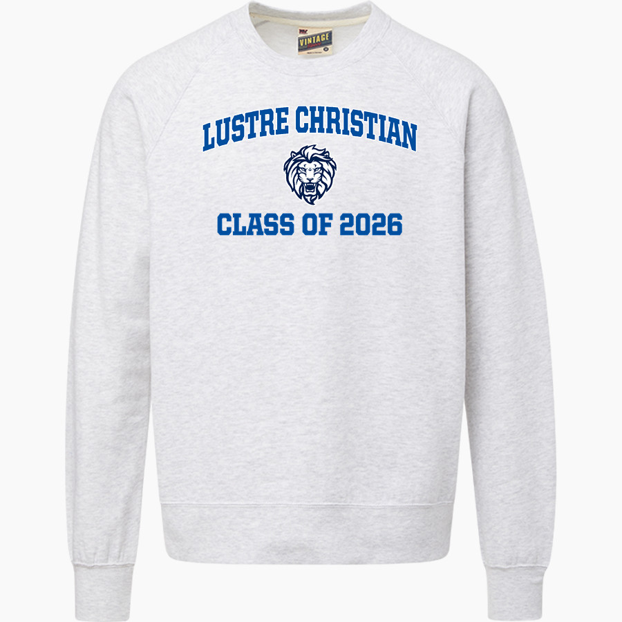 LUSTRE CHRISTIAN HIGH SCHOOL LIONS <span class="pdp-name-mascot">LUSTRE CHRISTIAN LIONS</span> MV Sport Men's Vintage Fleece Crew