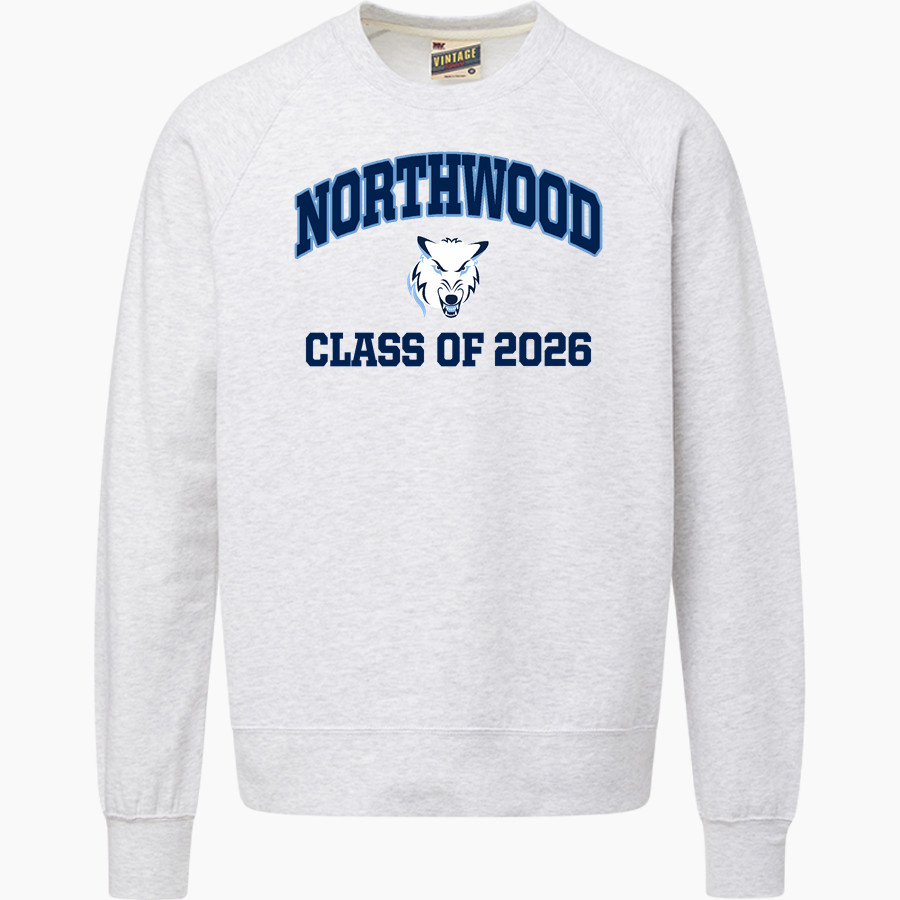 Northwood Timberwolves MV Sport Men's Vintage Fleece Crew