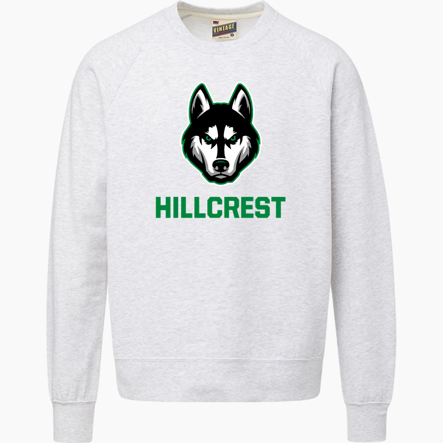 HILLCREST HIGH SCHOOL HUSKIES <span class="pdp-name-mascot">HILLCREST HUSKIES</span> MV Sport Men's Vintage Fleece Crew