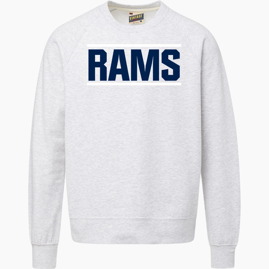 REAVIS HIGH SCHOOL RAMS MV Sport Men's Vintage Fleece Crew