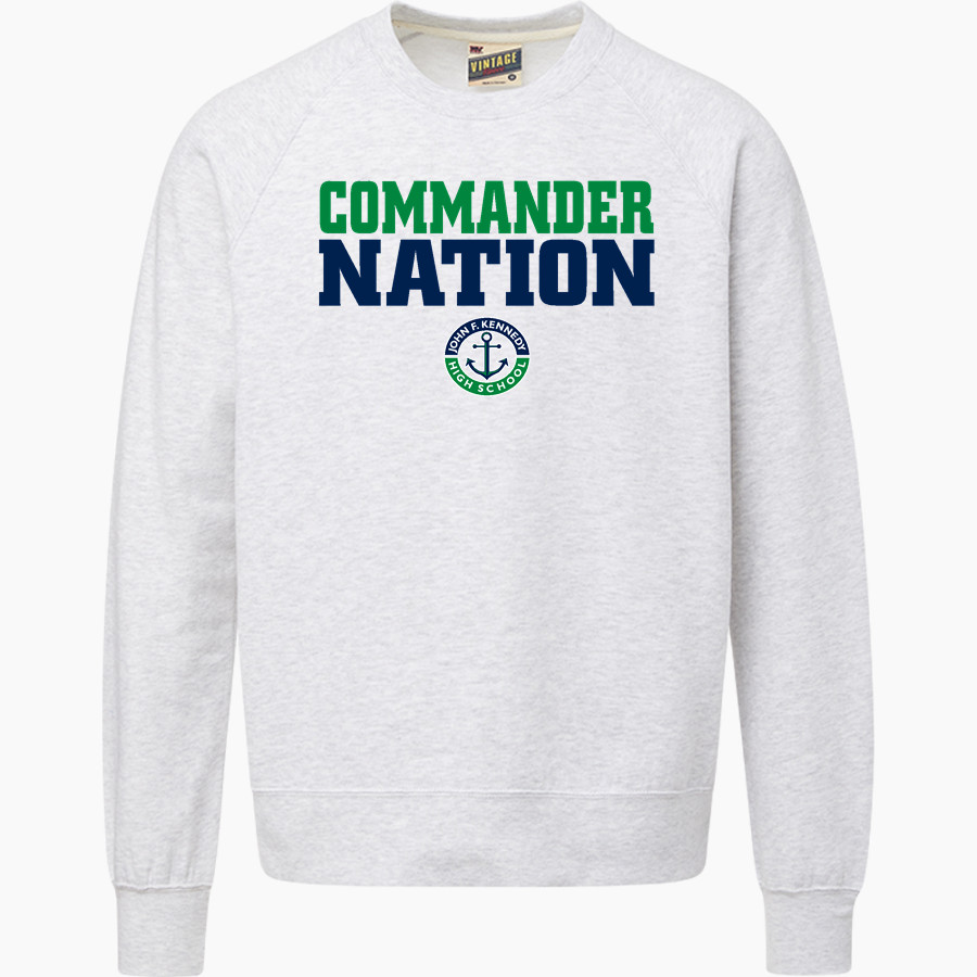 JOHN F KENNEDY HIGH SCHOOL COMMANDERS <span class="pdp-name-mascot">JOHN F KENNEDY COMMANDERS</span> MV Sport Men's Vintage Fleece Crew