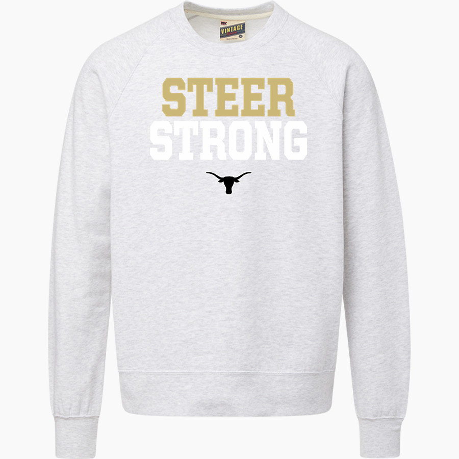 BIG SPRING HIGH SCHOOL STEERS <span class="pdp-name-mascot">BIG SPRING STEERS</span> MV Sport Men's Vintage Fleece Crew