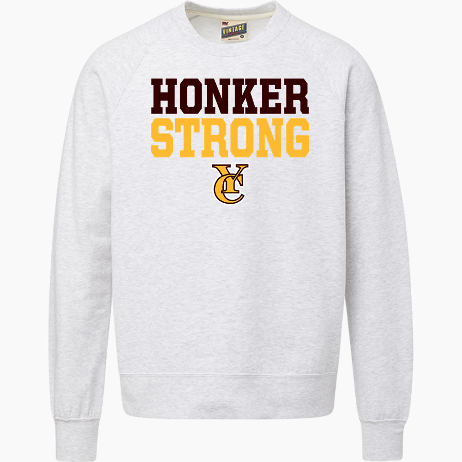 YUBA CITY HIGH SCHOOL HONKERS MV Sport Men's Vintage Fleece Crew