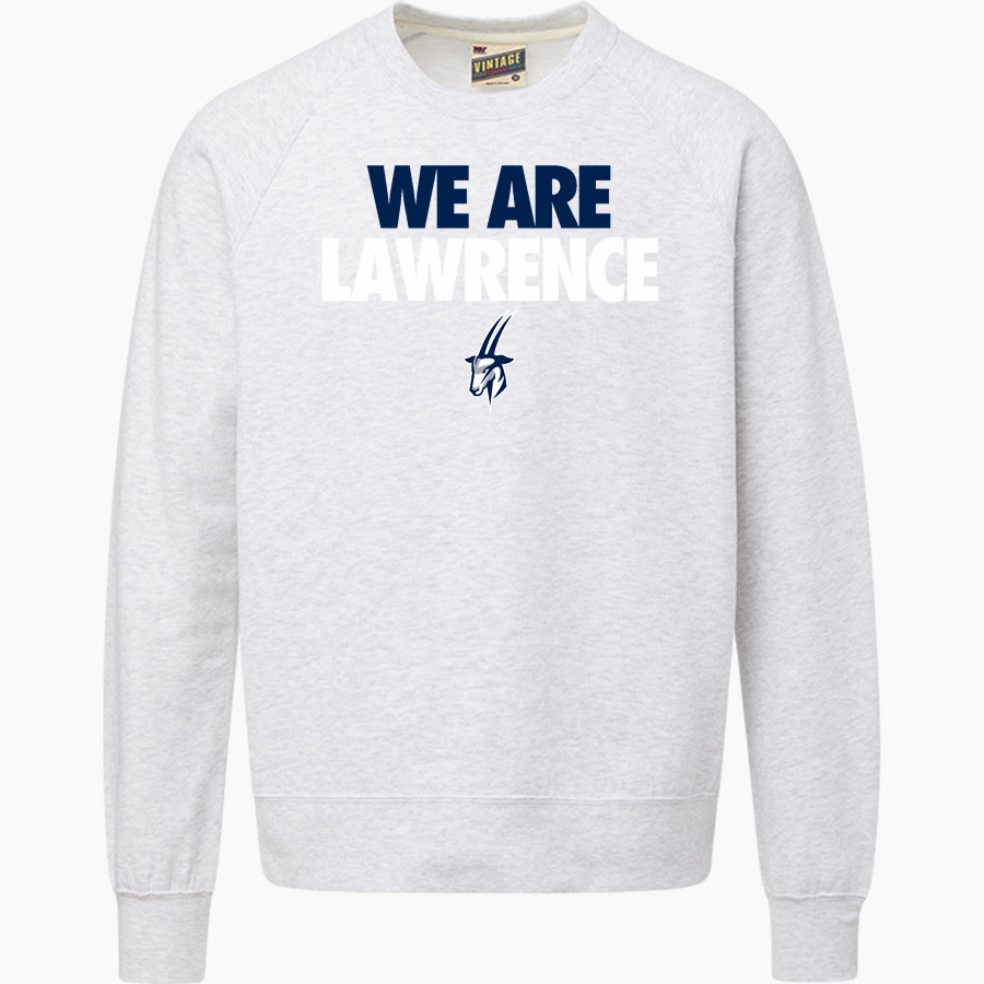 Lawrence University Vikings Online Store MV Sport Men's Vintage Fleece Crew
