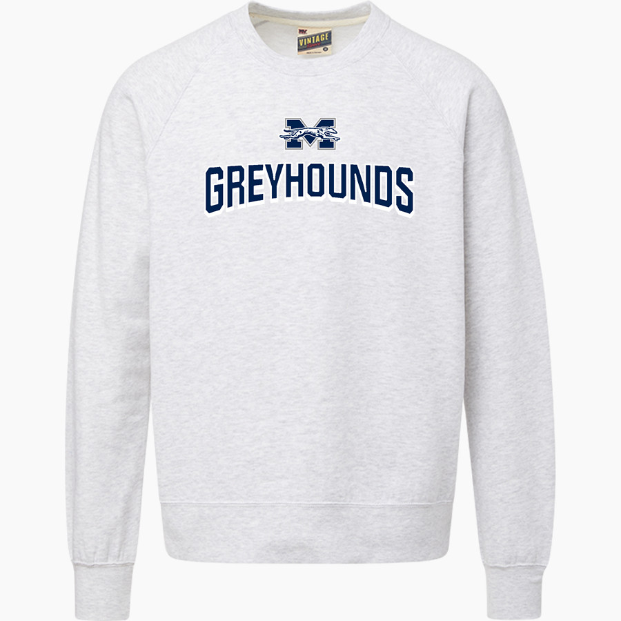 Moravian University Greyhounds <span class="pdp-name-mascot">Moravian University Greyhounds</span> MV Sport Men's Vintage Fleece Crew
