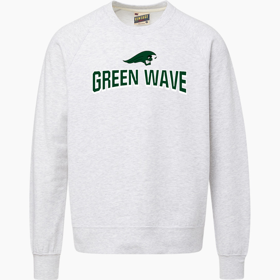 Greenville Green Wave official sideline store <span class="pdp-name-mascot">Greenville Green Wave</span> MV Sport Men's Vintage Fleece Crew